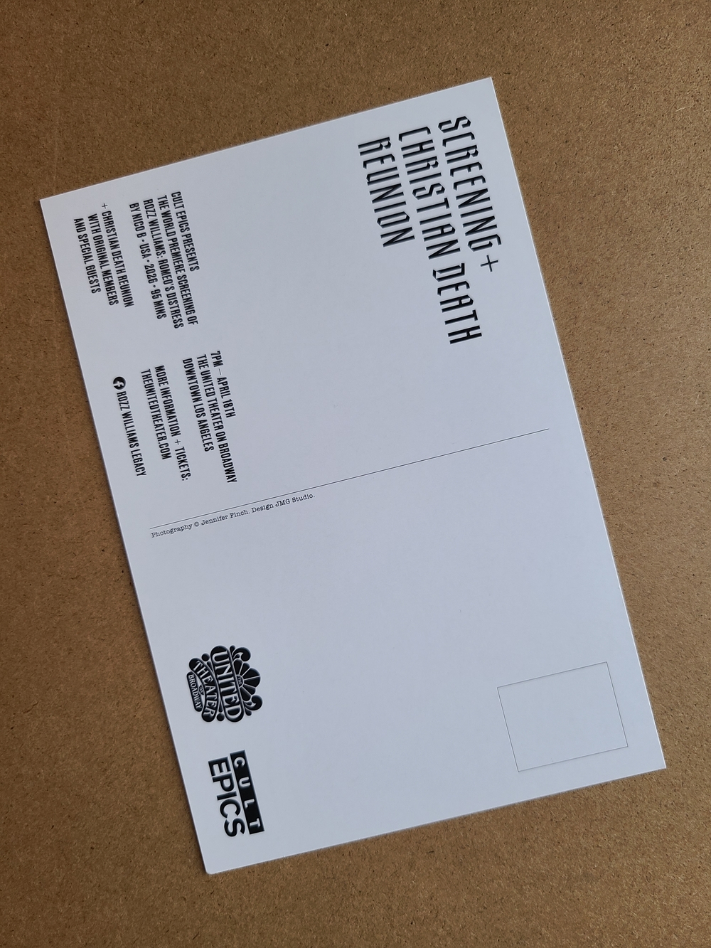 Romeo's Distress Docu Film Promo Postcards (x3) - Picture 2 of 3